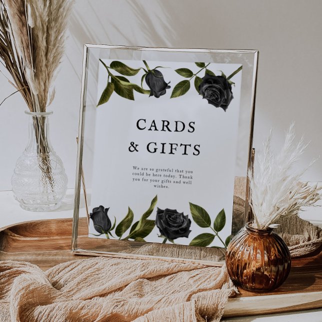 Poster Symbole blanc gothique des cartes de Fête des mari (Créateur téléchargé)