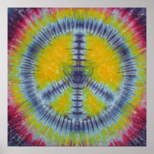 Poster SYMBOLE Bleu DE LA Marine Tie Dye