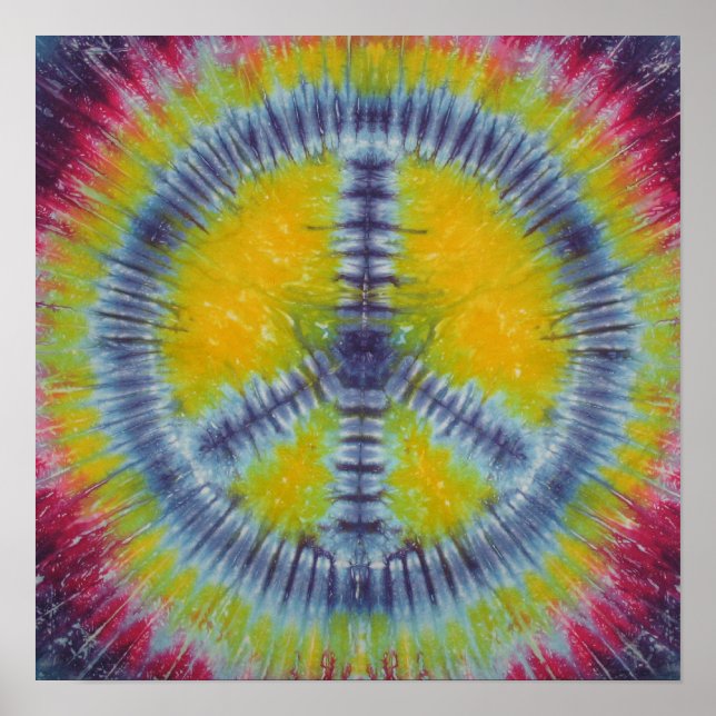 Poster SYMBOLE Bleu DE LA Marine Tie Dye (Devant)