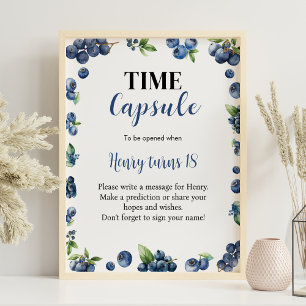 Poster Symbole Blueberry Berry Sweet Anniversaire Heure C