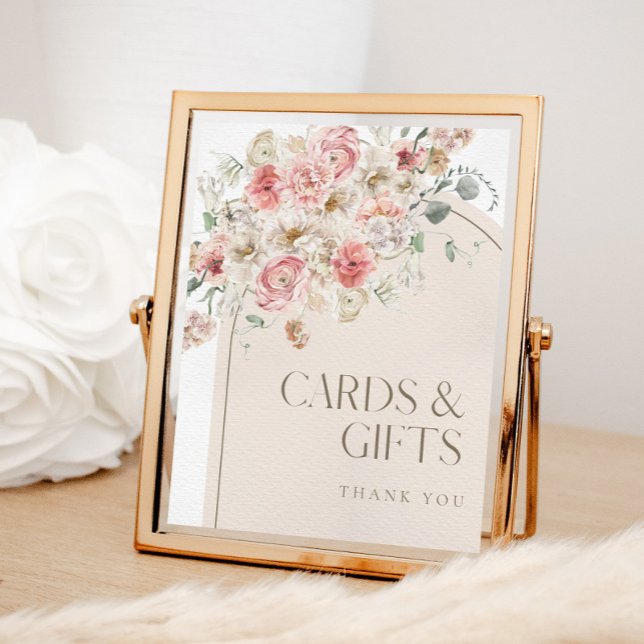 Poster Symbole Blush Floral Arch Cartes et Cadeaux (Créateur téléchargé)