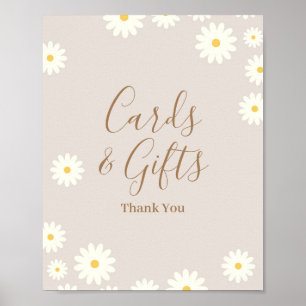 Poster Symbole Bohemian Daisy Floral Cartes & Cadeaux