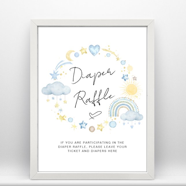 Poster Symbole Boho Baby Boy Douche Chevalier Raffle (Créateur téléchargé)