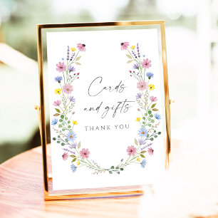 Poster Symbole Boho Garden Fleur sauvage Mariage Cartes &