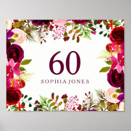 Poster SYMBOLE BOHON ROUGE BOURSE BOURSE 60e ANNIVERSAIRE
