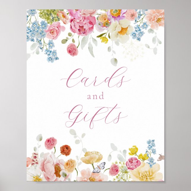 Poster Symbole Bright Pretty Flowers Cartes et Cadeaux (Devant)