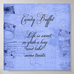 Poster Symbole buffet de bonbons
