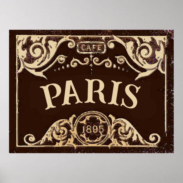 Poster SYMBOLE Café PARIS Vintage (Devant)