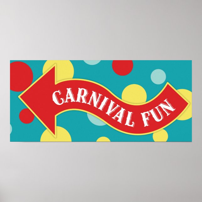 Poster Symbole Carnaval Fun Arrow Carnival Circus Anniver (Devant)