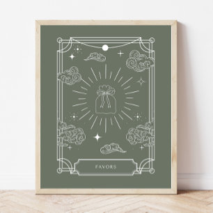 Poster Symbole Celestial Tarot Baby shower Faveurs