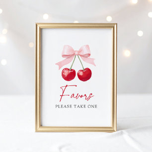 Poster Symbole Cerise Baby shower Faveurs