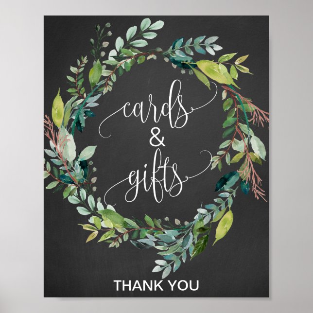 Poster Symbole Chalkboard Folift Cartes et cadeaux (Devant)