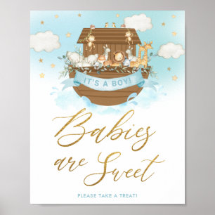 Poster Symbole Chic Noah's Ark Boy Babies are Sweet Treat