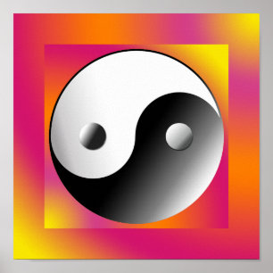 Poster Symbole chinois Yin Yang