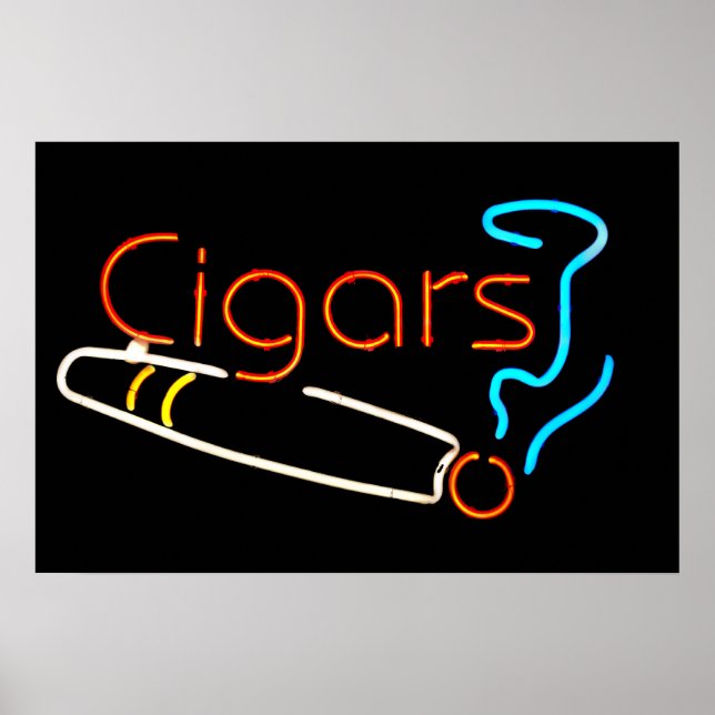 Poster SYMBOLE Cigares NEON (Devant)