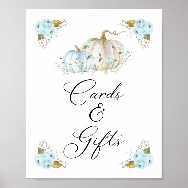 Poster Symbole citrouille Baby shower Cartes et cadeaux (Devant)