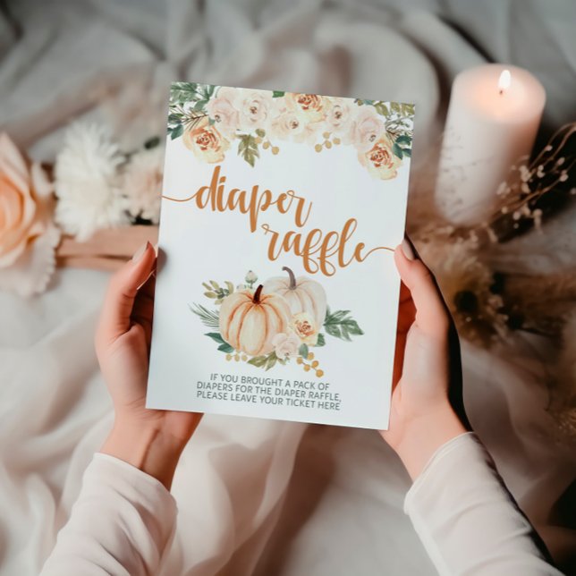 Poster SYMBOLE citrouille Baby shower Déchets (Créateur téléchargé)