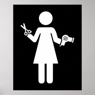 Poster Symbole coiffeur