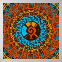 Symbole coloré Hunab Ku Mayan #7