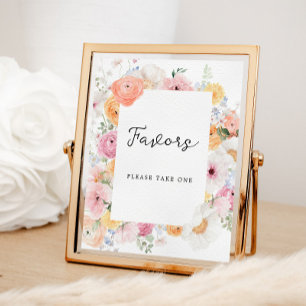 Poster Symbole coloré Pastel Fleurs Faveurs