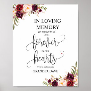 Poster Symbole commémoratif Forever In Our Hearts v4