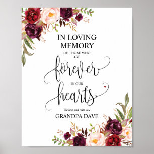 Poster Symbole commémoratif Forever In Our Hearts v9