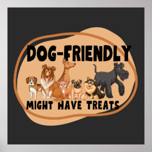 Poster Symbole convivial pour chien