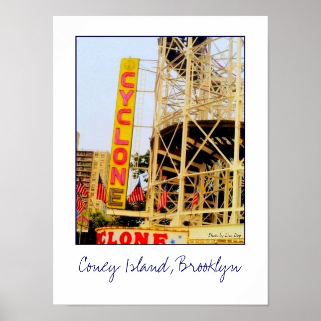 Poster Symbole Cyclone Rollercoaster (Devant)