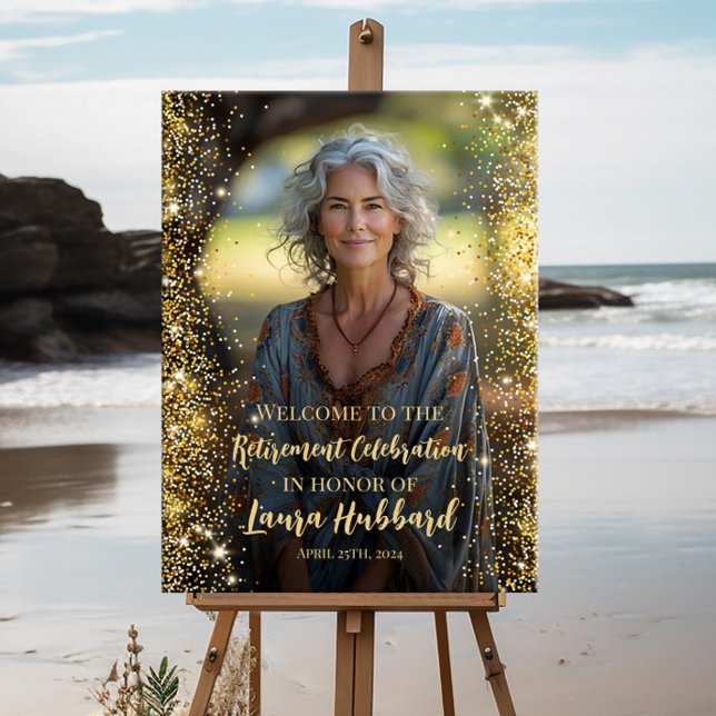 Poster Symbole d'accueil de la photo de retraite moderne (Créateur téléchargé)