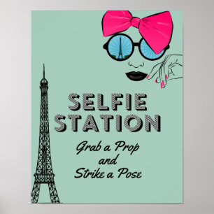Poster Symbole d'affiche d'anniversaire de la station Sel