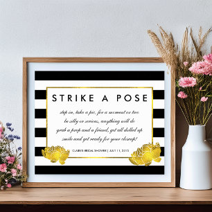 Poster Symbole d'affiche de la cabine photo Black Strike