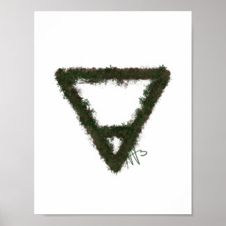 Poster Symbole d'alchimie de l'élément rocheux de la Terr