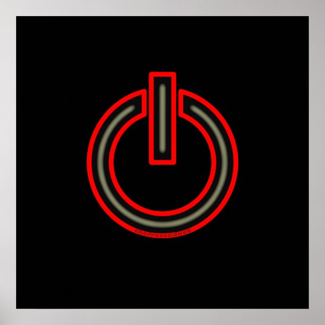 Poster Symbole d'alimentation (Devant)