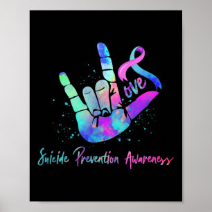 Poster Symbole d'amour Semaine de sensibilisation à la pr
