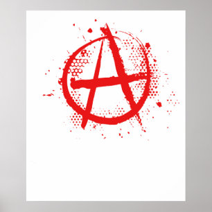 Poster symbole-d'anarchie vintage