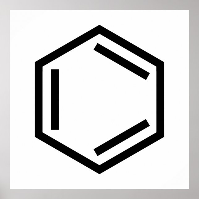 POSTER SYMBOLE D'ANNEAU BENZENE (Devant)