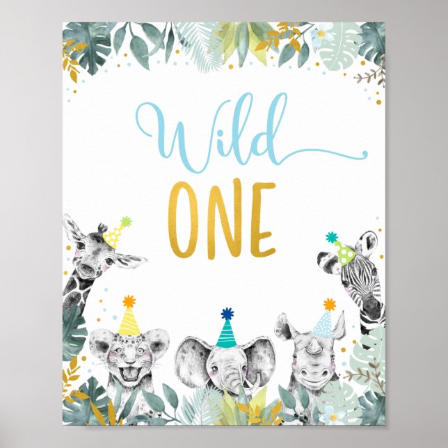 Poster Symbole d'anniversaire animal de la fête de l'or b (Devant)