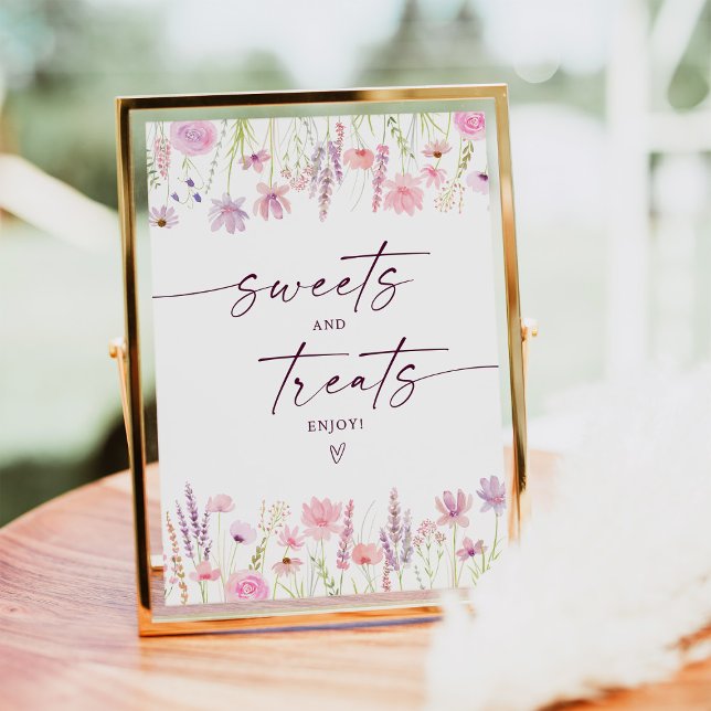 Poster Symbole d'anniversaire Boho rose Fleur sauvage (Créateur téléchargé)