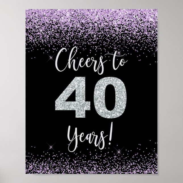 Poster Symbole d'anniversaire de 40 ans (Devant)