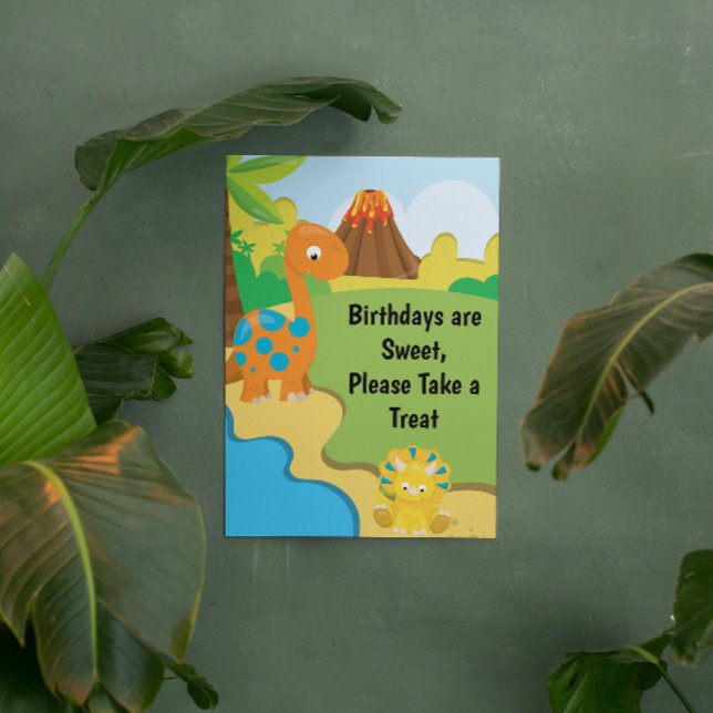 Poster Symbole d'anniversaire de Dinosaur Soins (Créateur téléchargé)