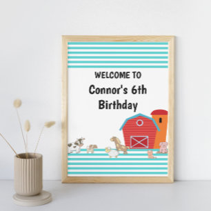 Poster Symbole d'anniversaire de la ferme