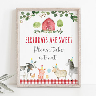 Poster Symbole d'anniversaire de la ferme verte