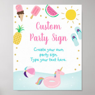 Poster Symbole d'anniversaire de la fête des filles