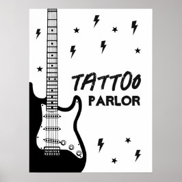Poster Symbole d'anniversaire de la Guitare de Rock et de