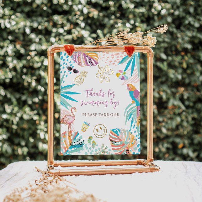 Poster Symbole d'anniversaire des Faveurs tropicales (Créateur téléchargé)