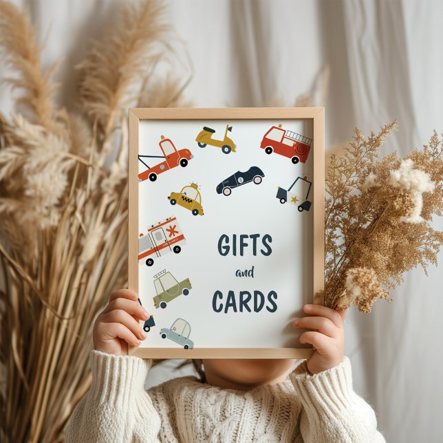 Poster Symbole d'anniversaire des voitures de ville (Créateur téléchargé)