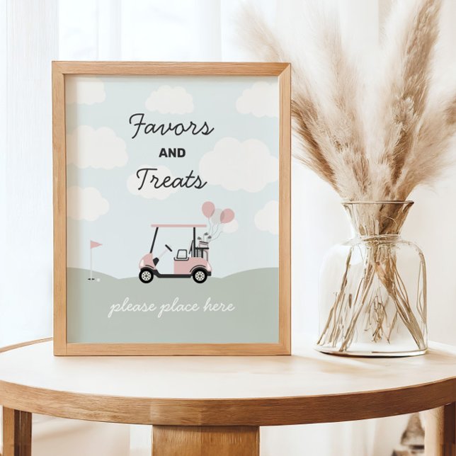 Poster Symbole d'anniversaire du golf de trous en un pour (Créateur téléchargé)