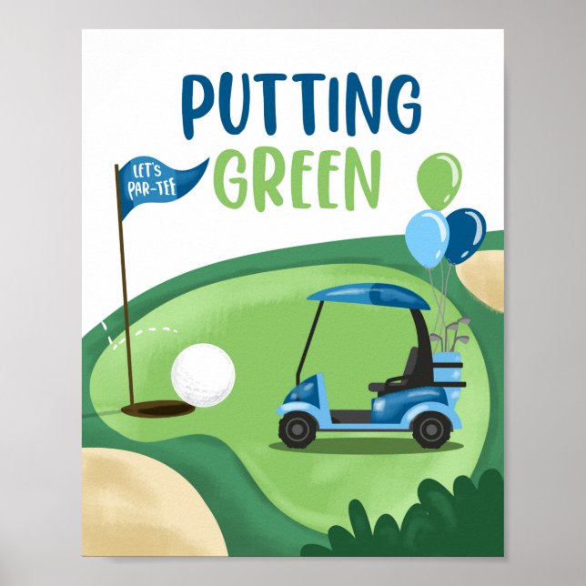 Poster Symbole d'anniversaire du parc de golf Putting Gre (Devant)