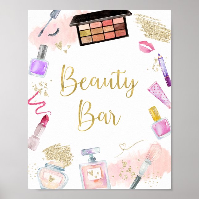 Poster Symbole d'anniversaire du Spa Beauty Bar Glitz & G (Devant)