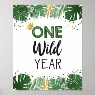 Poster Symbole d'anniversaire d'une année sauvage de Safa